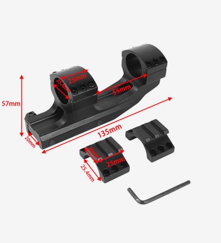 Ballistic-X Angle compensation system 25.4mm tube diameter scope Mount Ring with slope hunting accessories