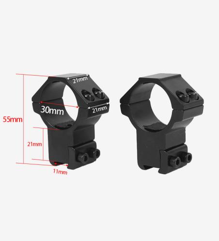 Scope Mount Optic Sight Ring 30mm Scope Mounts Base 11mm Height 21mm Shooting Outdoors Slingshot Rifle Accessories