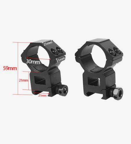 2pcs Tactical High Profile 25.4mm Scope Rings suitable for 20mm