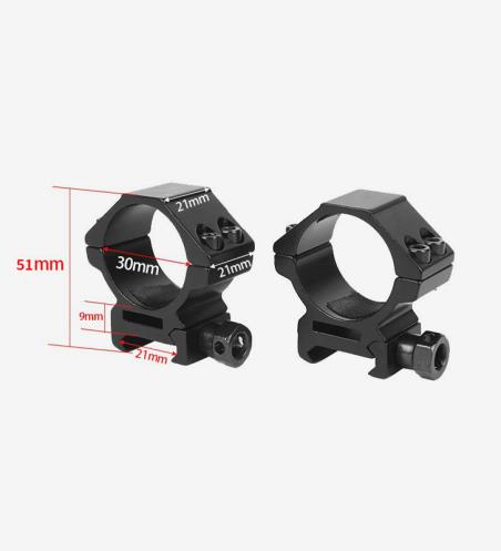 2 pcs 30mm / 25.4mm Riflescope Mount Ring 11mm / 20mm Dovetail Rail High Profile Low Profile for Rifle Scope Hunting Mount