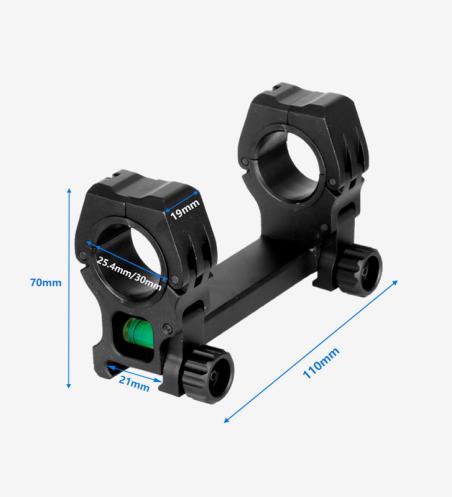 Airsoft Accessories Hunting Rifle Scope Mount M10-L Mount 25.4mm 30mm Scope Mount For 21.2mm Rail Black