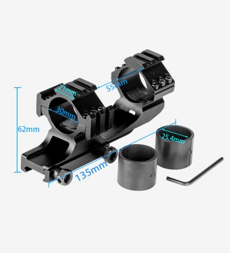 Rifle Rings Cantilever Dovetail Mount Hunting Riflescope 25.4mm and 30mm Tube with Rails 3 Sides