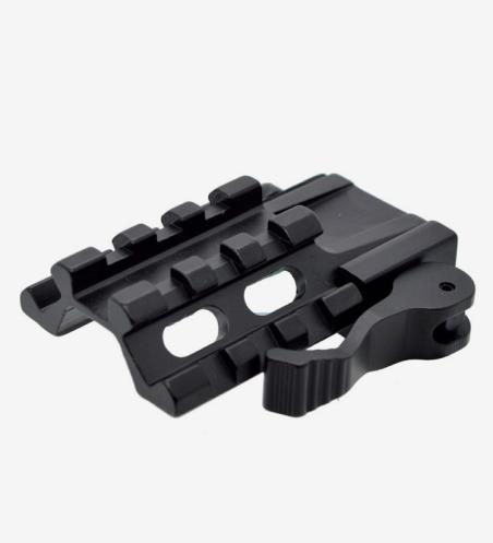 20mm 5 Slots Height Adjustable Weaver QD Mount Scope Sight Tri-side Mount Fit 21.5mm Rail Airsoft Hunting Accessories