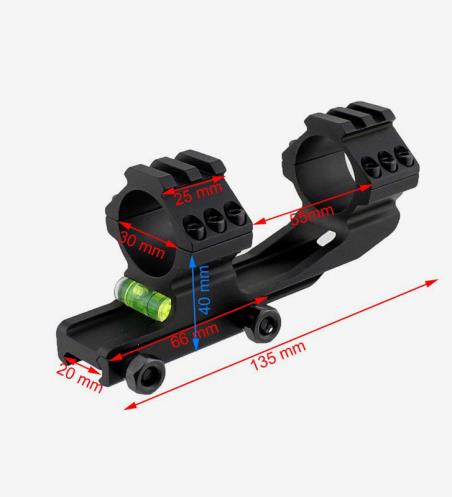 25.4mm 30mm Scope Mounts Offset Bi-Direction w/Angle Cosine Indicator Kit and Scope Level