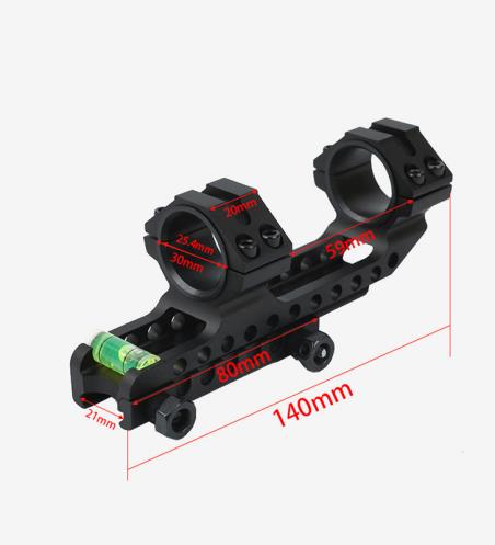 30mm Offset Cantilever Dual Ring Scope Mount Fits 1 inch Scopes with Ring Reducers