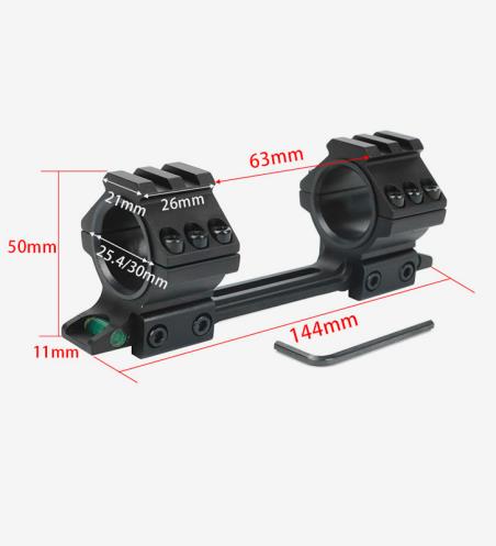 Tactical 25.4mm/30mm Adjustable Hunting Riflescope Rings 11mm One Piece Dovetail Rail Scope Mounts Bubble Level