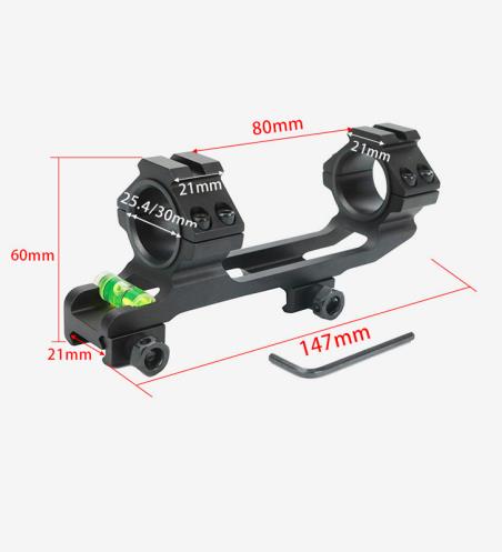 Accurate Bubble Level Scope Mount One Piece Double Rings Mount Fits 25.4/30mm Diameter Picatinny Rails Tactical Sights Mounts