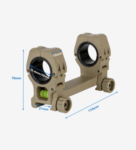 Tactical M10 25.4/30mm Diameter Dual Ring Picatinny/Weaver 20MM Rail Scope Mount With Bubble Level For Hunting Rifle Scope FDE