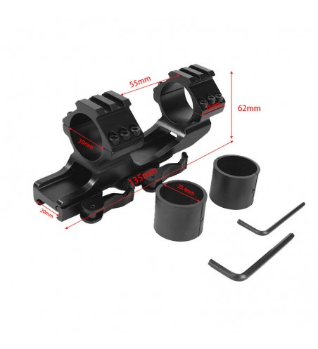 QD Scope 25.4mm/30mm Dual Rings Cantilever Auto Locks for Picatinny Rail Outdoor Airsoft Hunting Tactical Weapon Accessories