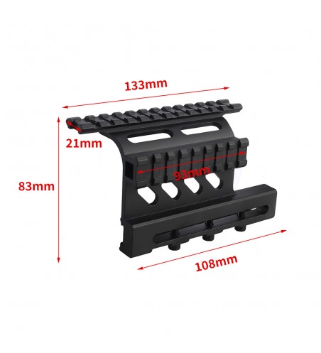 AK47 AK74 SAIGA Picatinny Weaver Side Mount Rail Quick QD 20mm picatinny Detach Double Side AK Scope Sight Mount Bracket Rifle