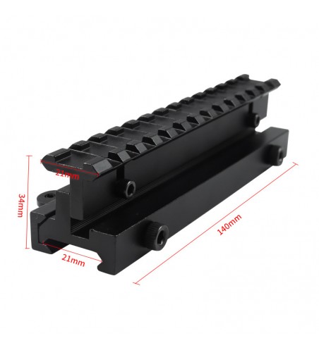 13 Slots Hunting Accessories QD Riser Scope Mount Adapter Adjustable Height 20 mm Picatinny/Weaver Rail Base