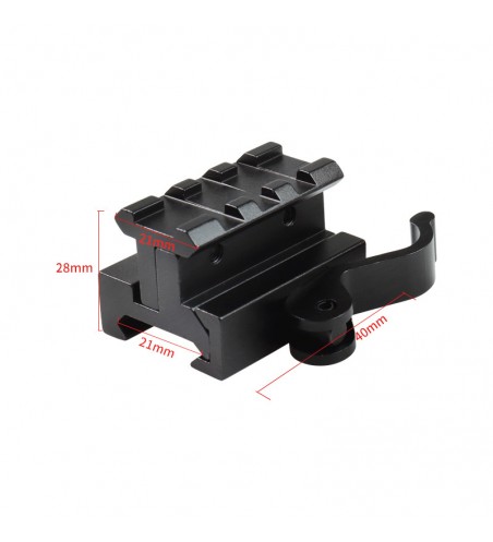 3 Slots Hunting Accessories QD Riser Scope Mount Adapter Adjustable height 20 mm Picatinny/Weaver Rail