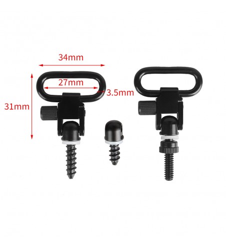 Outdoor QD Sling Swivel Mount Adapter Metal Quick Detach Strap Sling Mount Ring Accessories