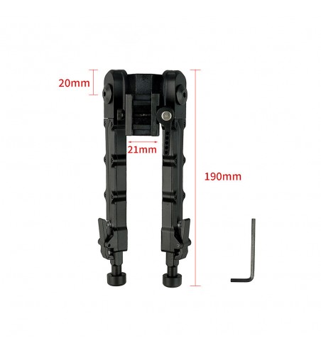 V9 (6.69" to 8.26" ) Picatinny Rail Bipod Flat Adjustable