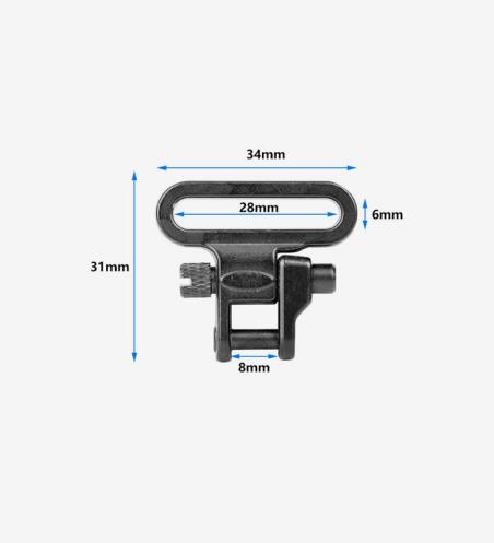 2pcs 300lbs 1in Width Quick Detach Sling Swivel Outdoors Hunting Accessories