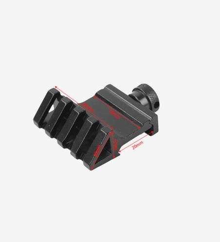 45 Degree 4 Slot Aluminum Alloy RTS Sight Offset Rail of Tactical Lasers/Flashlights/Red Dot Sights