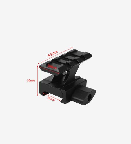 20 to 20mm 3 Slots Aluminum Alloy T1 High Riser Rail Mount Sope Mount fits 20mm Picatinny for Red Dot Sight Hunting