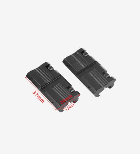 2pcs Low Profile Converter 11mm to 20mm / 22mm Scope Ring Mount Adapter For Dovetail Weaver Picatinny Rail Hunting Accessory