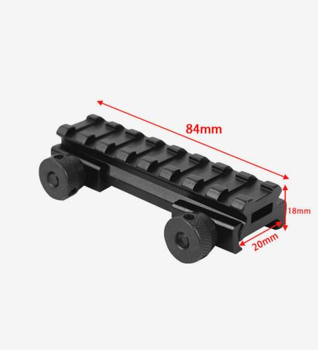 0.5 inch low profile riser mount 20mm to 20mm Length 84mm Fit Weaver/Picatinny Rails