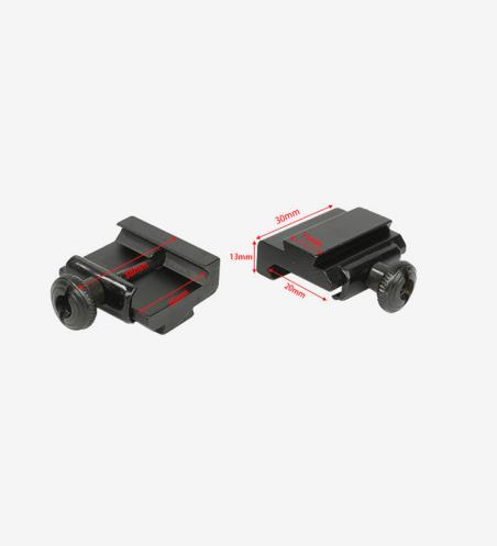 20 turn 11mm Aluminum Alloy 1 pair Scope Rail Mount Weaver Picatinny to Dovetail Adapters