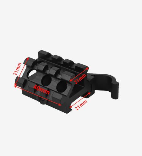 QD Quickly Detach 45 Degree Offset Dual Rail Scope Sight Mount For Telescope&Flashlight