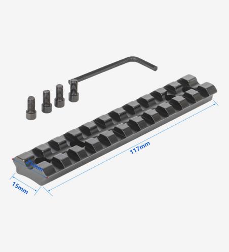 Tactical 11 Slot Rail 20mm 6061 Aluminum for the Mounting of Picatinny / Weaver 7/8" Scopes/ Red Dots/ Magnifiers/Optics