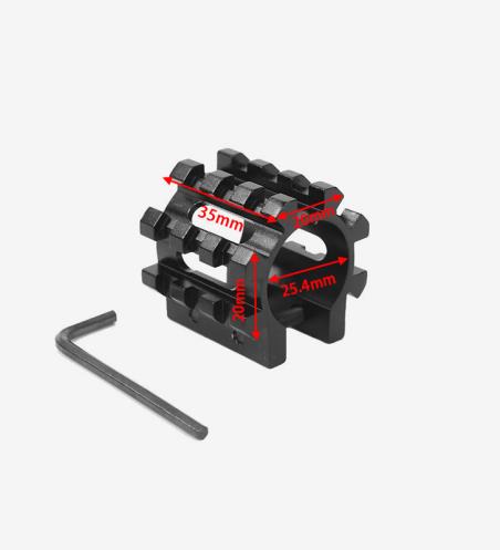 Tactical 5 Position Tri Rail Picatinny Mounts 1 " Barrel Ring Magazine Tube for Hunting 12GA 870 Mossberg 500