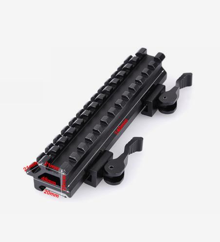 Tactical 45 Degrees Riser Mount QD Rail 20mm Standard Picatinny Rail for Hunting Rifle of Gun Accessories