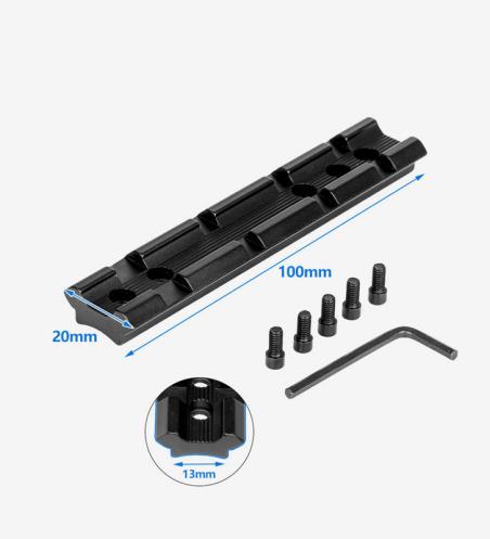 20mm Picatinny Curved Underside Lead Rail Weaver Mount Base Adapter 100mm Long Hunting Accessories