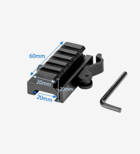 5 slots Picatinny/Weaver Rail Base QD Quick Release Riser Scope Mount Adapter